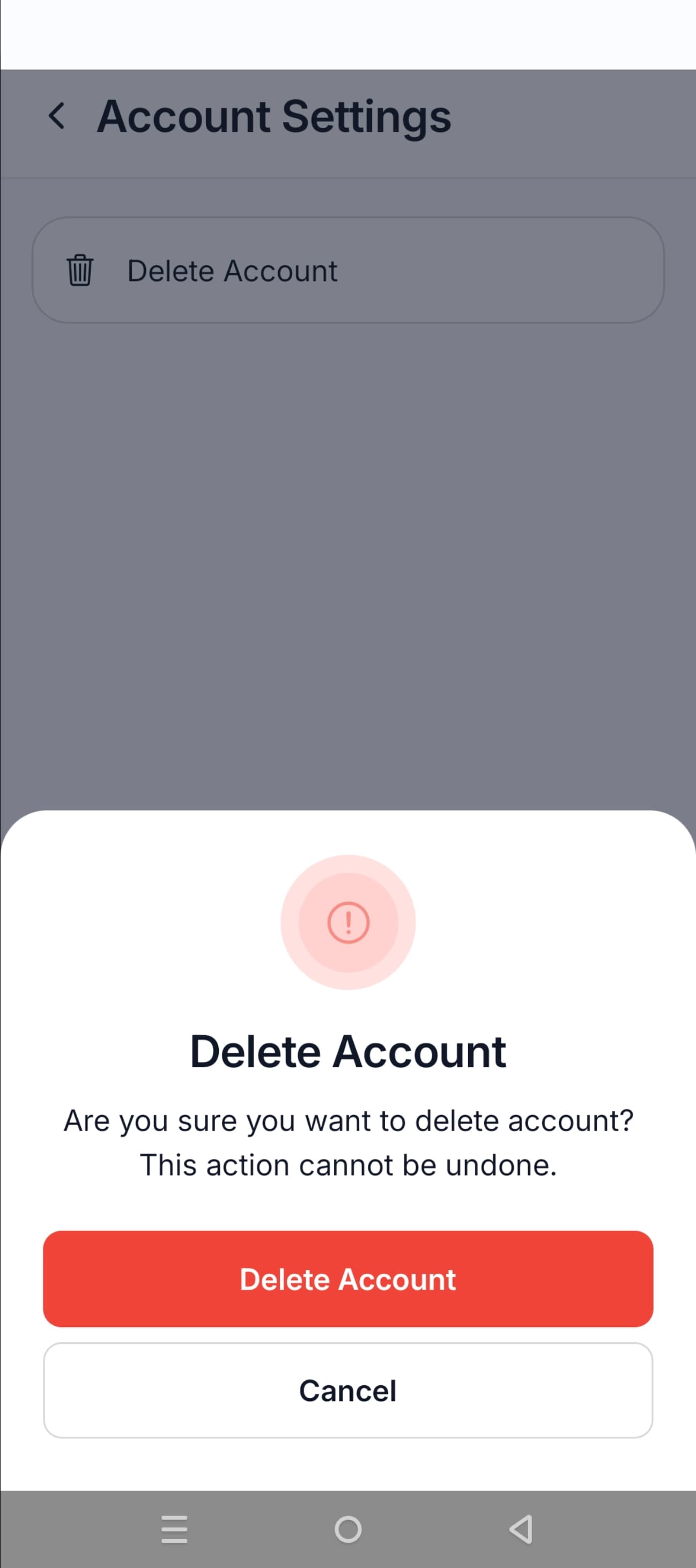Confirm Account Deletion — India IPO App